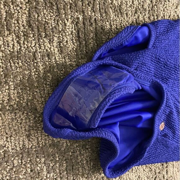 CALIA Women's Textured Tie Front One Piece Swimsuit - Picture 9 of 9